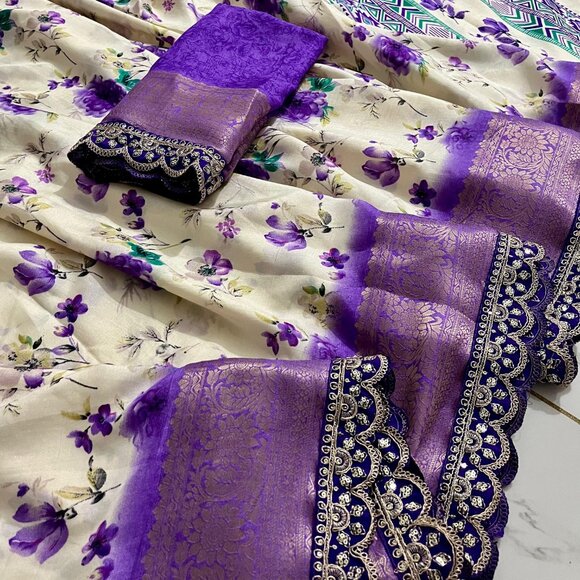Tushar silk saree - Picture 3 of 5